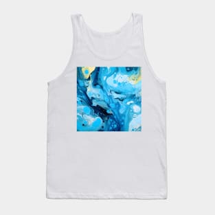 Cerulean Dreams Abstract Art Tank Top